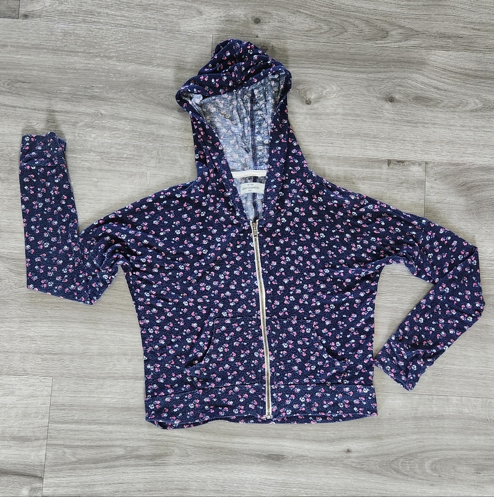 Abercrombie & Fitch Kids Vintage Viscose Full Zip Hoodie Made In USA
